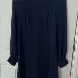 Calvin Klein Illusion-Sleeve A-Line Dress Sz 8 Pre Owned